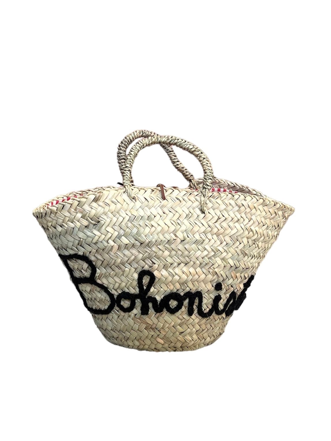 Handmade Micaela Spadoni Bohonista bag with cotton lining and Italian leather drawstring closure. Stylish, artisanal bag hand-embroidery in Aegean Blue. Part of House of Woven Stories selection.
