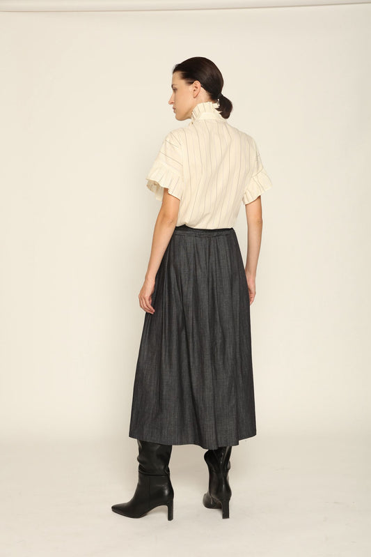 Seoul Ink Denim Skirt - House of Woven Stories