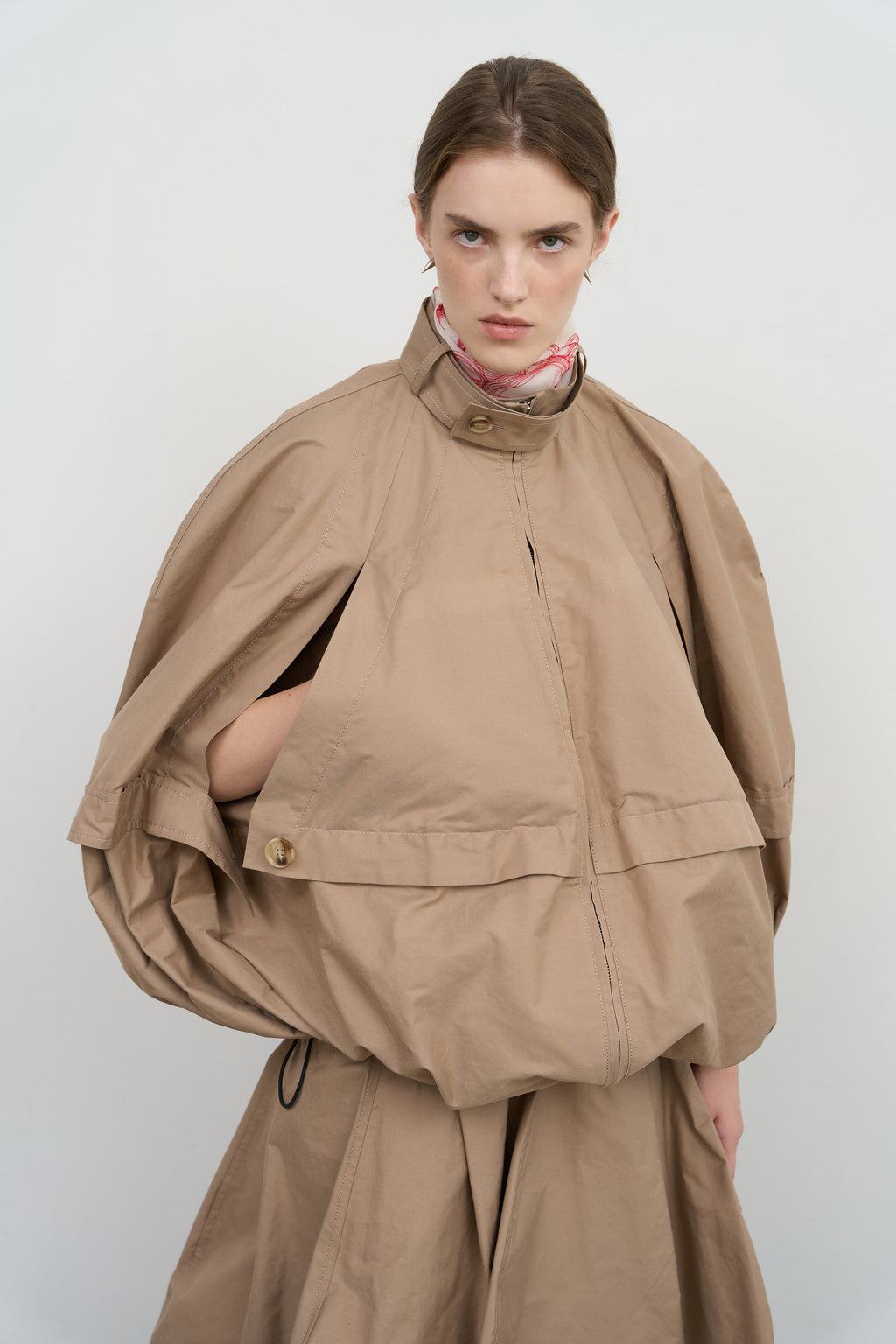 Decontructed Bomber-Style Cape - Litkovska