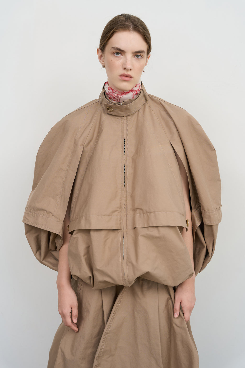 Decontructed Bomber-Style Cape - Litkovska
