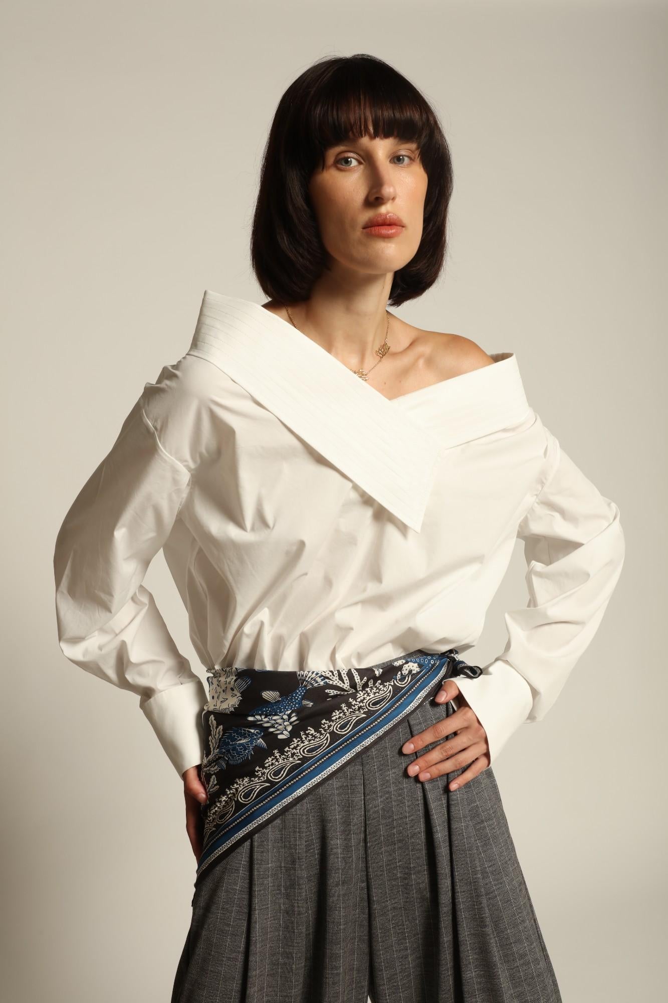 Off Shoulder Woven Bodysuit - Abadia