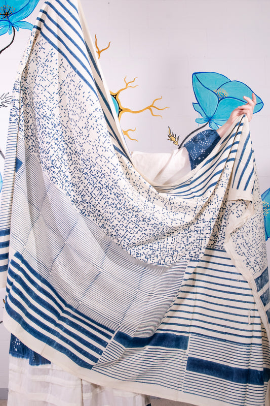 “Neel" Cotton Textile by Sufiyan Ismail Khatri - House of Woven Stories