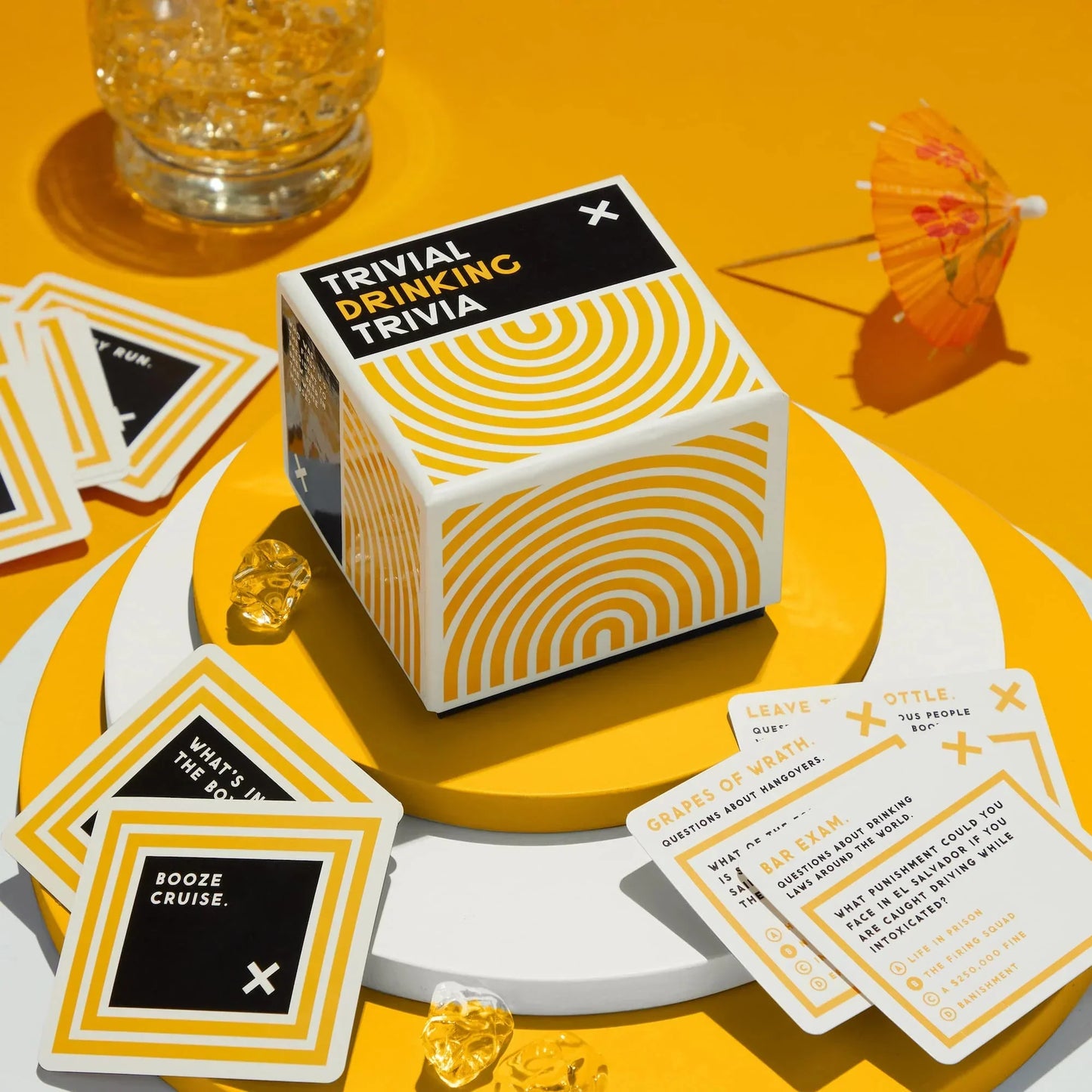Drinking Trivia card game set by New Mags with 200 humorous questions in a giftable box. Available at House of Woven Stories. 