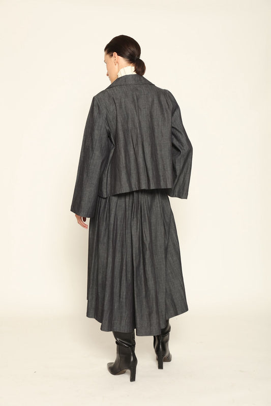 Seoul Ink Denim Skirt - House of Woven Stories