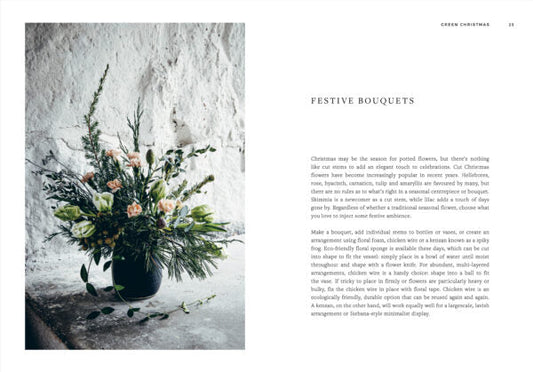 Green Christmas book cover featuring festive floral wreath and holiday decorations by New Mags. Shop now!