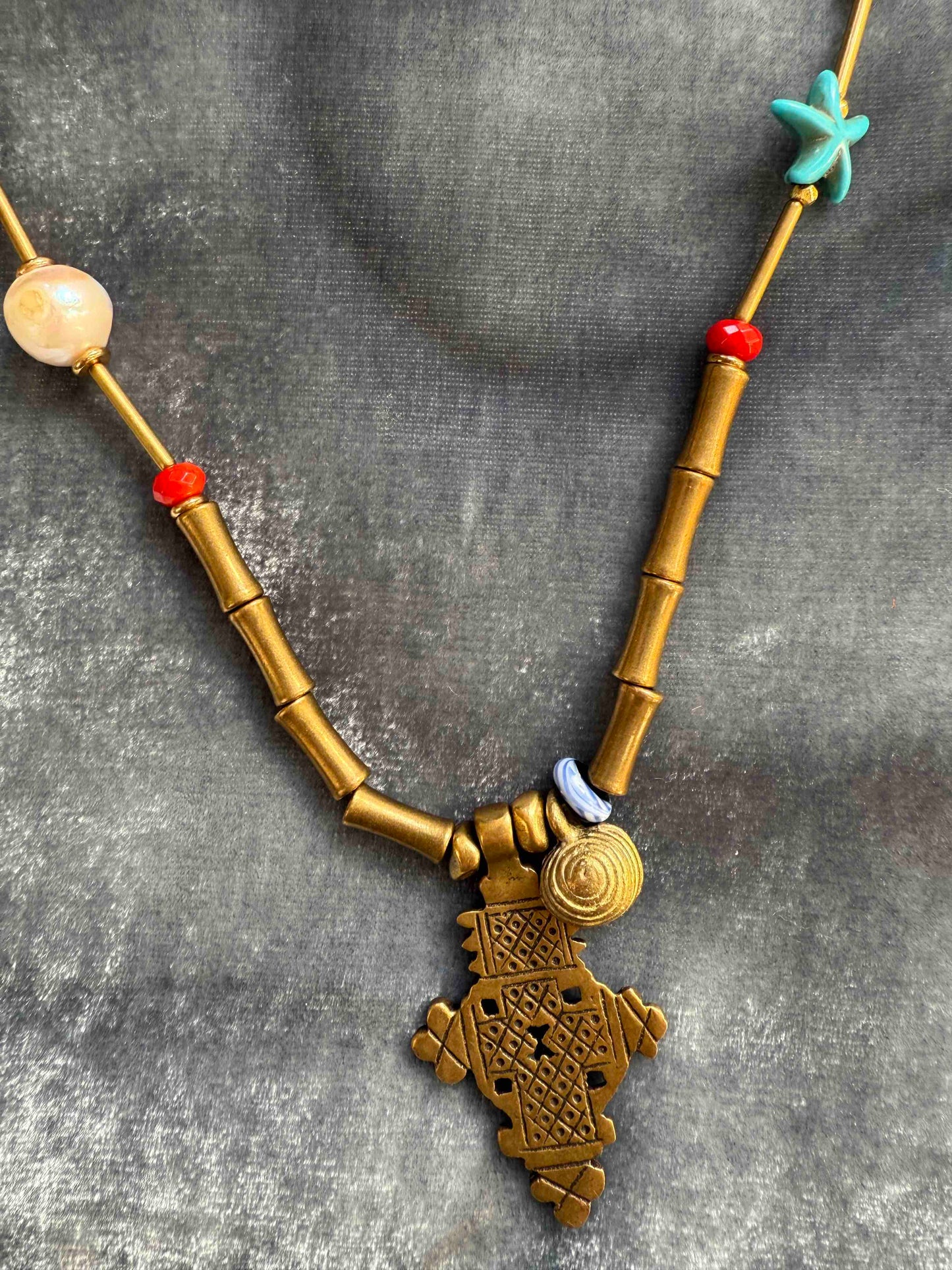 Double Souq Cross Necklace