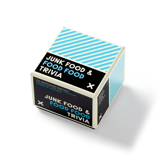 Junk Food & Food Food Trivia Game Set by New Mags. Fun food-themed quiz in a colorful box with 200 questions