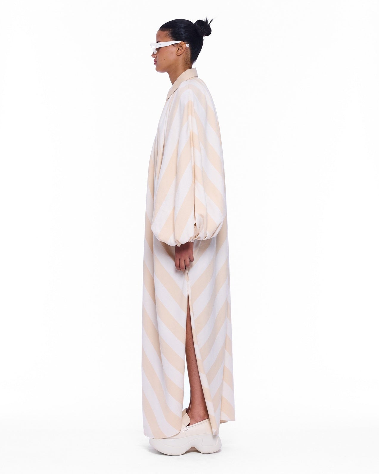 The Touareg Ecru and White Dress - Marrakshi Life