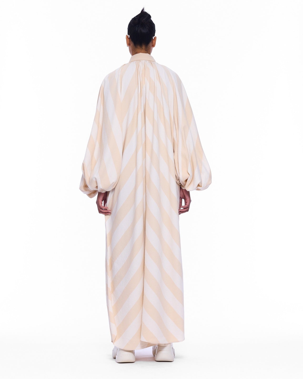 The Touareg Ecru and White Dress - Marrakshi Life