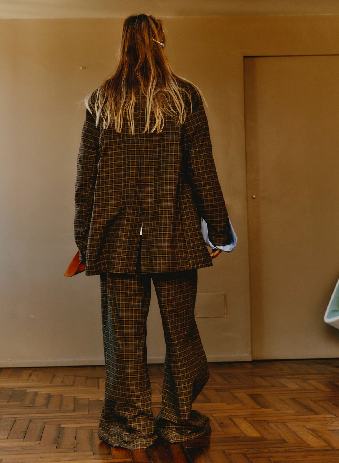 Maison Jejia Harry Blazer in Pied de Poule with a refined menswear inspired cut and relaxed Milanese proportions by House of Nomad Stories 
