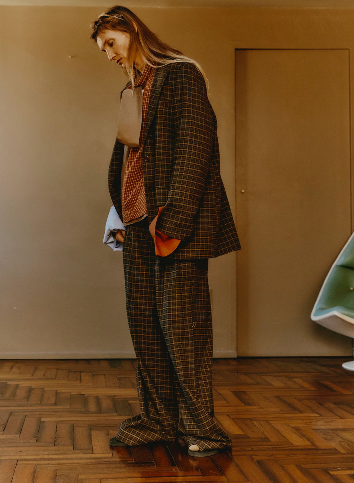 Maison Jejia Harry Blazer in Pied de Poule with a refined menswear inspired cut and relaxed Milanese proportions by House of Nomad Stories 