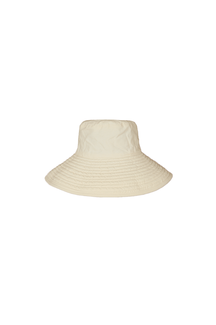 Reversible hand-painted hat with 12 cm brim and cotton lining, made sustainably by Romualda, featuring unique garden-inspired design.