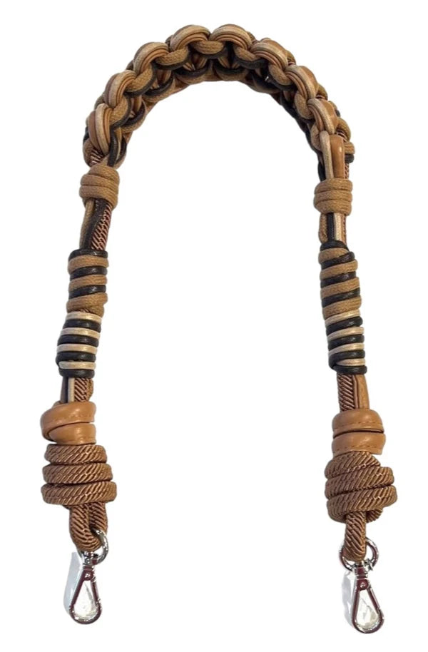Alice strap by MY BOB, handcrafted in Italy, 100 cm long macramé bag strap adding vibrant color and personality, part of House of Woven Stories collection, available in multiple colors.