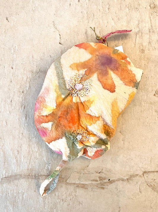 Livia One of a kind Plant Dyed Silk Pouch by Antonia Rossi