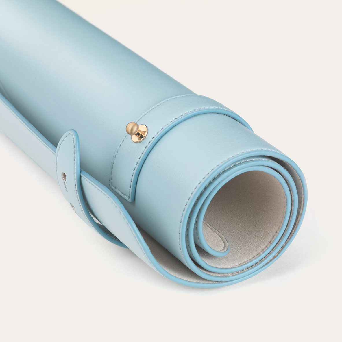 Apple Leather Playing Mat by Grimaud Paris from the House of Woven Stories selection, crafted in Dolphin Blue apple leather, designed in France as a luxury card game mat for refined play, shuffle, and leisure moments.
