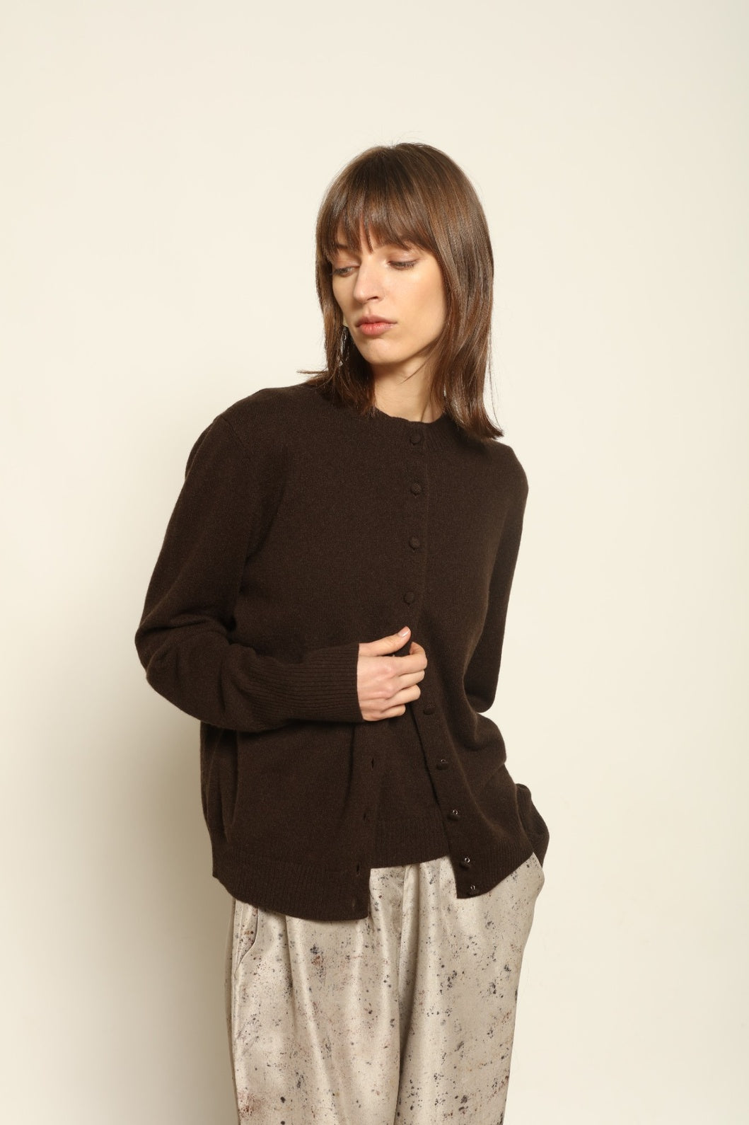 Chocolate Nathalie Cardigan - House of Woven Stories