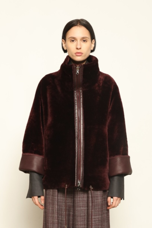 Colette Cherry Laquer Nappa Jacket - Novelle