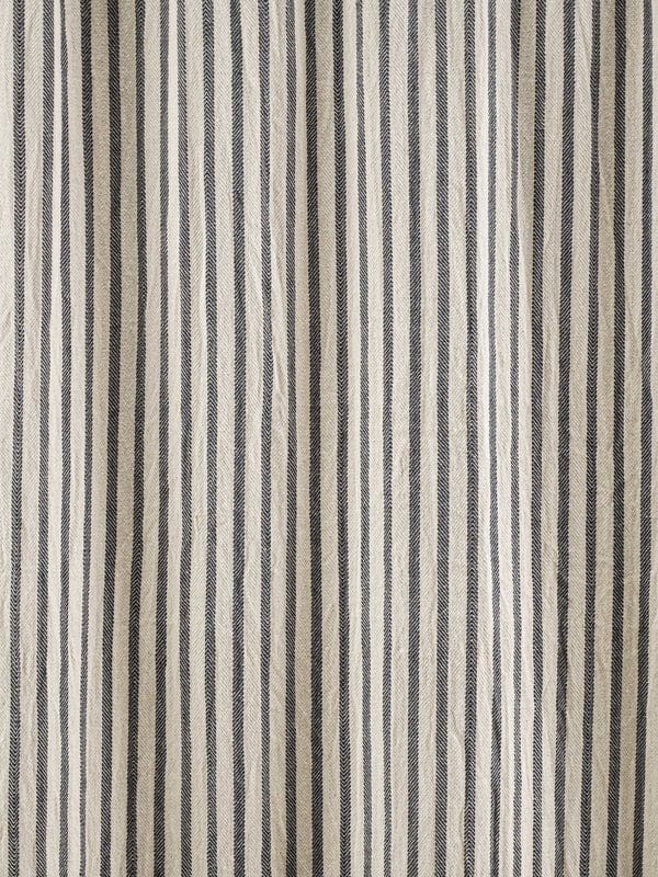 Handmade cotton plaid N°25 in Navy Blue by Moismont, crafted from 100% pure cotton, soft, durable, and timeless throw for sofa, bedroom, or cozy home decor