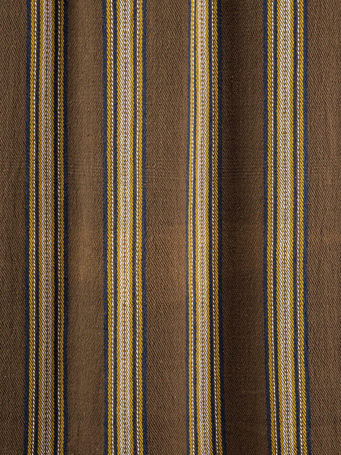 Handmade cotton plaid N°27 in Khaki by Moismont, 100% pure cotton with subtle striped pattern, soft and durable, perfect for cozy living room or bedroom decor