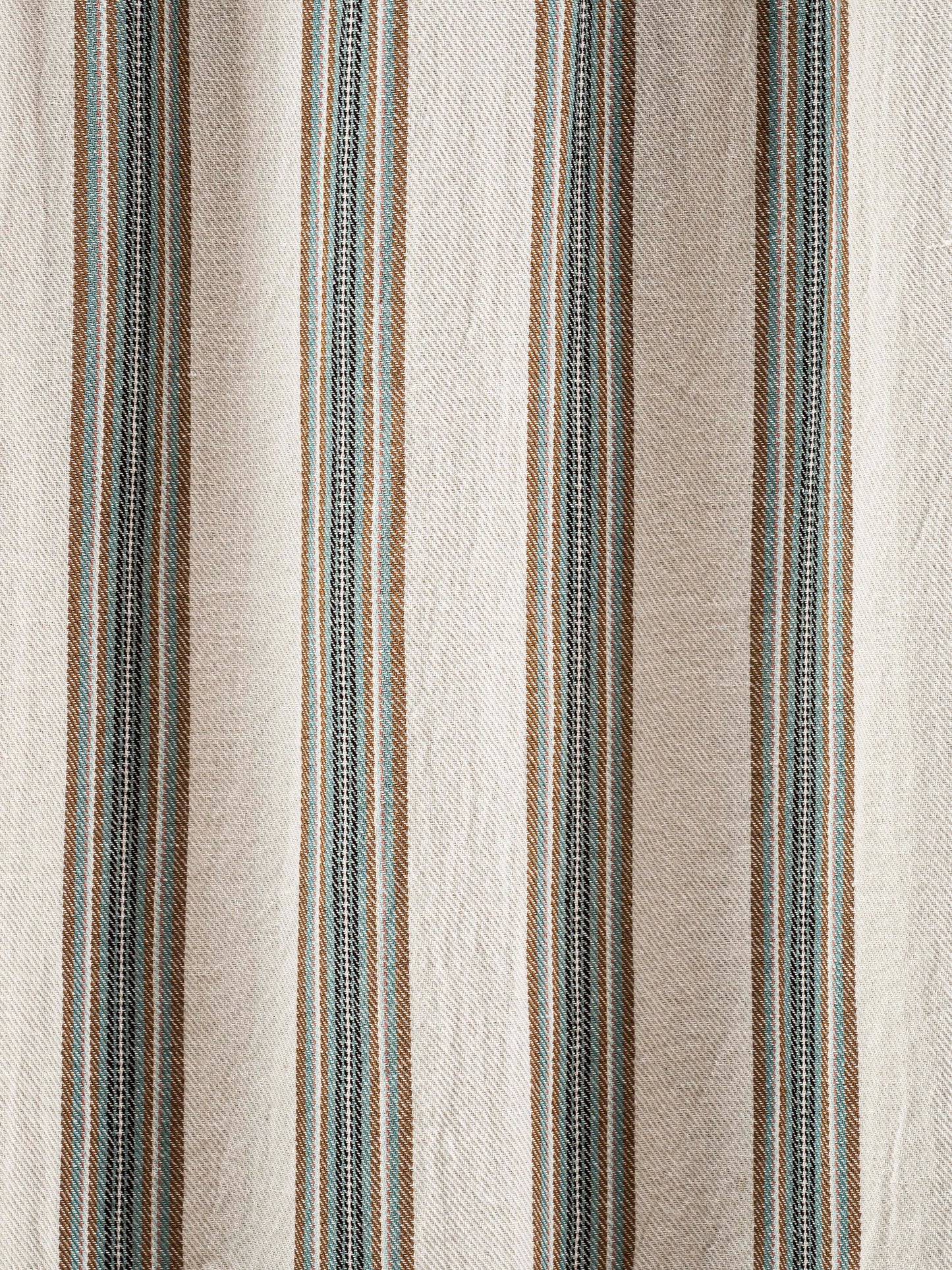 Handmade cotton plaid N°27 in Natural by Moismont, 100% pure cotton with striped pattern, soft and durable throw for sofa, bedroom, and timeless home decor