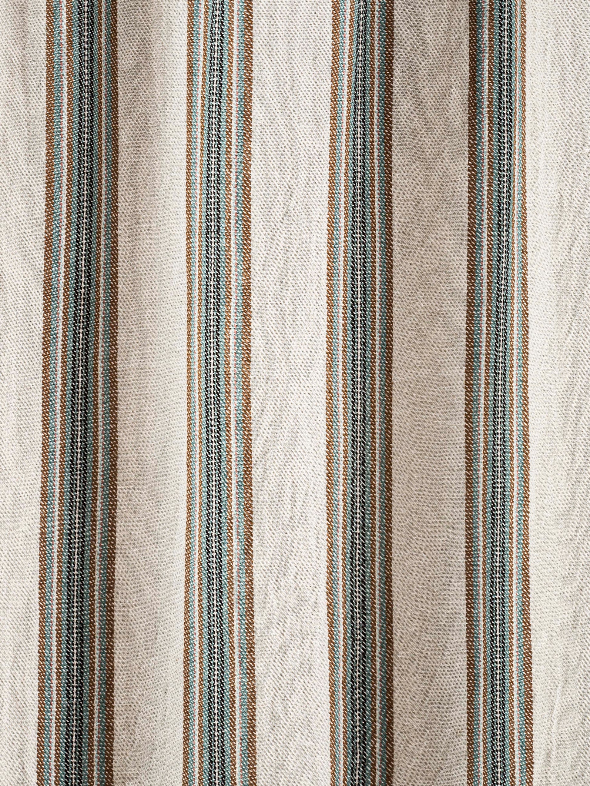 Handmade cotton plaid N°27 in Natural by Moismont, 100% pure cotton with striped pattern, soft and durable throw for sofa, bedroom, and timeless home decor