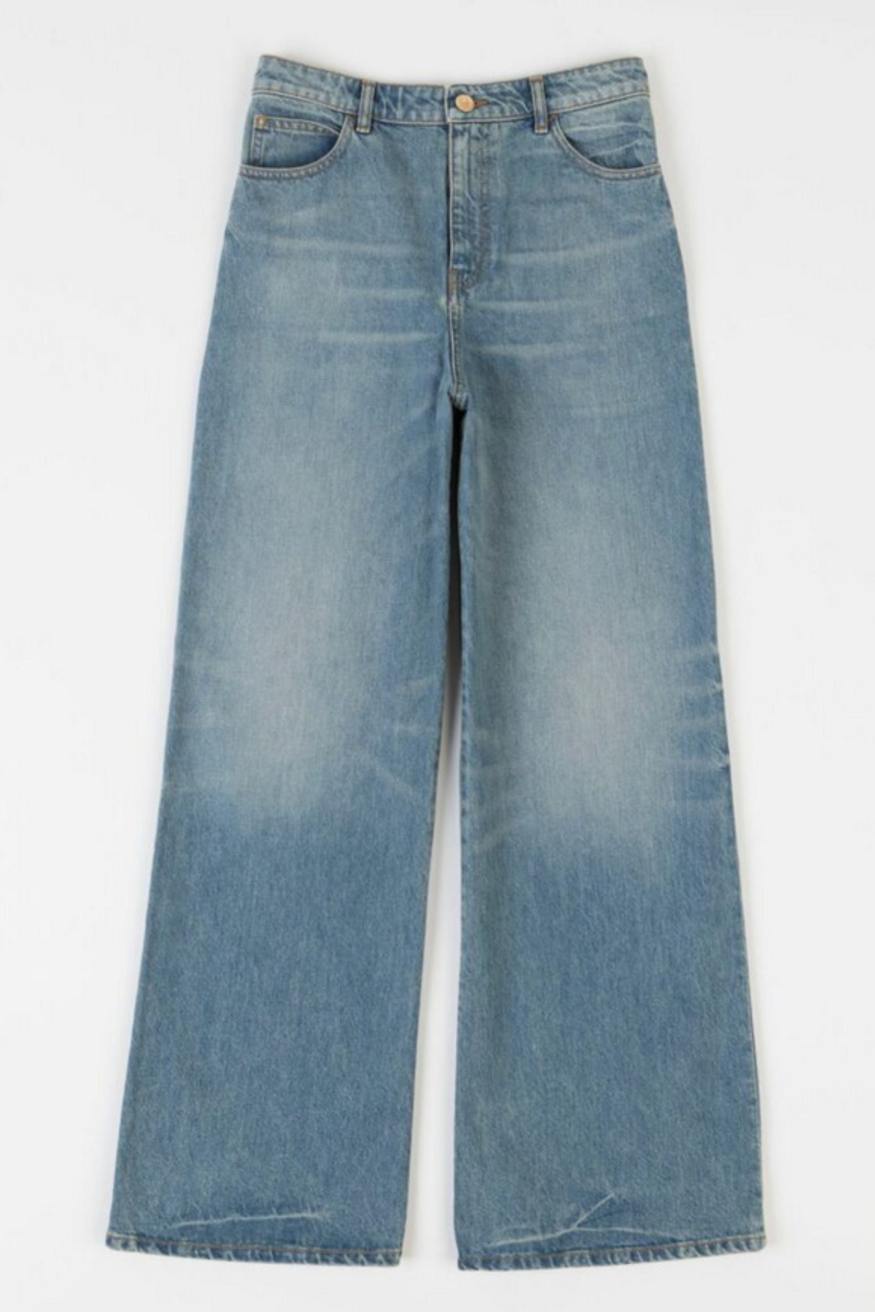 Le Pantalon Peacock in Bleu D'été Vintage by Happy Haus