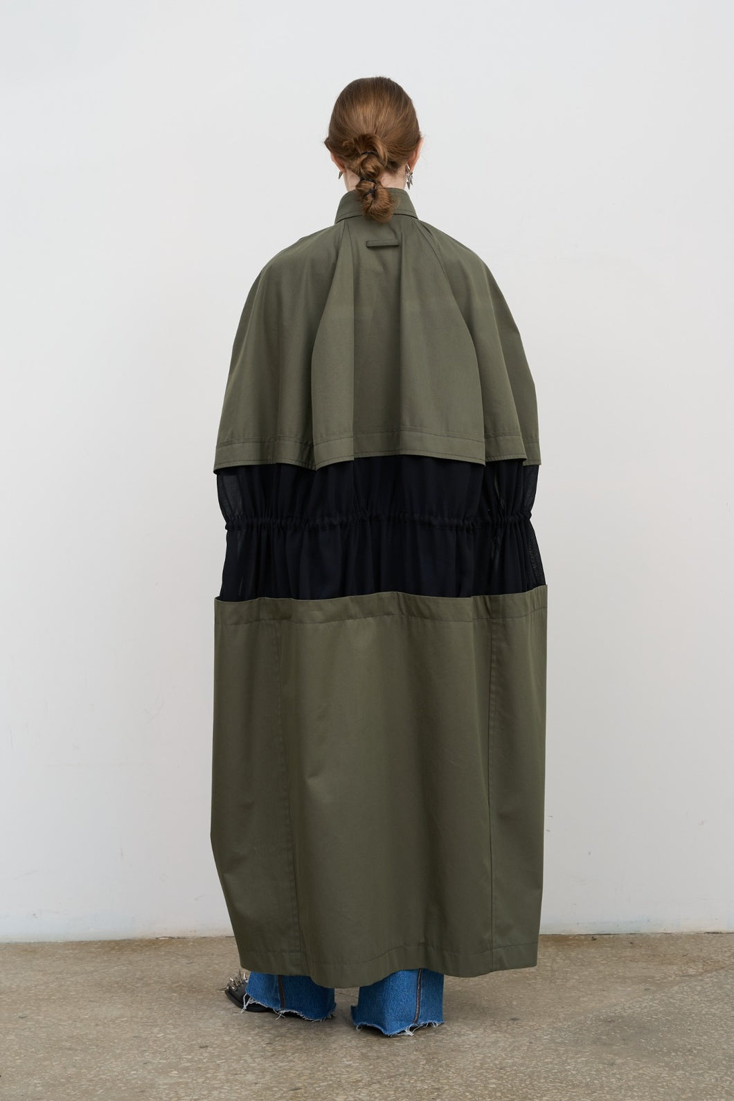 Decontructed Trench Cape with Contrasting Waist - Litkovska
