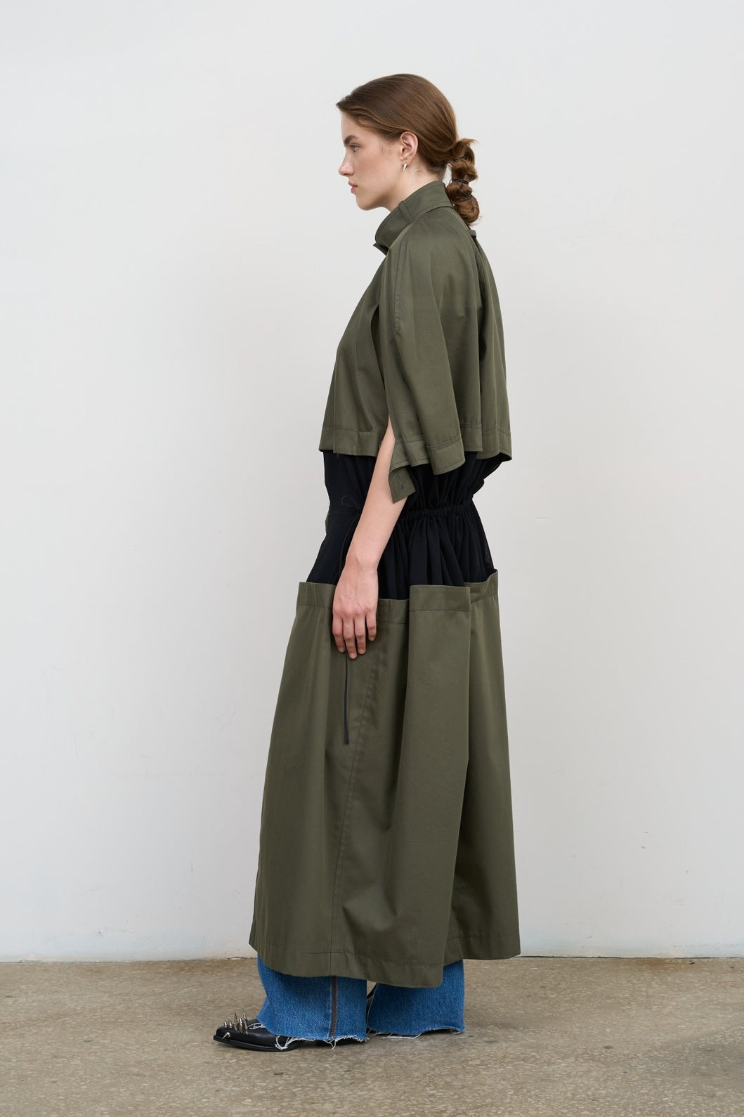 Decontructed Trench Cape with Contrasting Waist - Litkovska