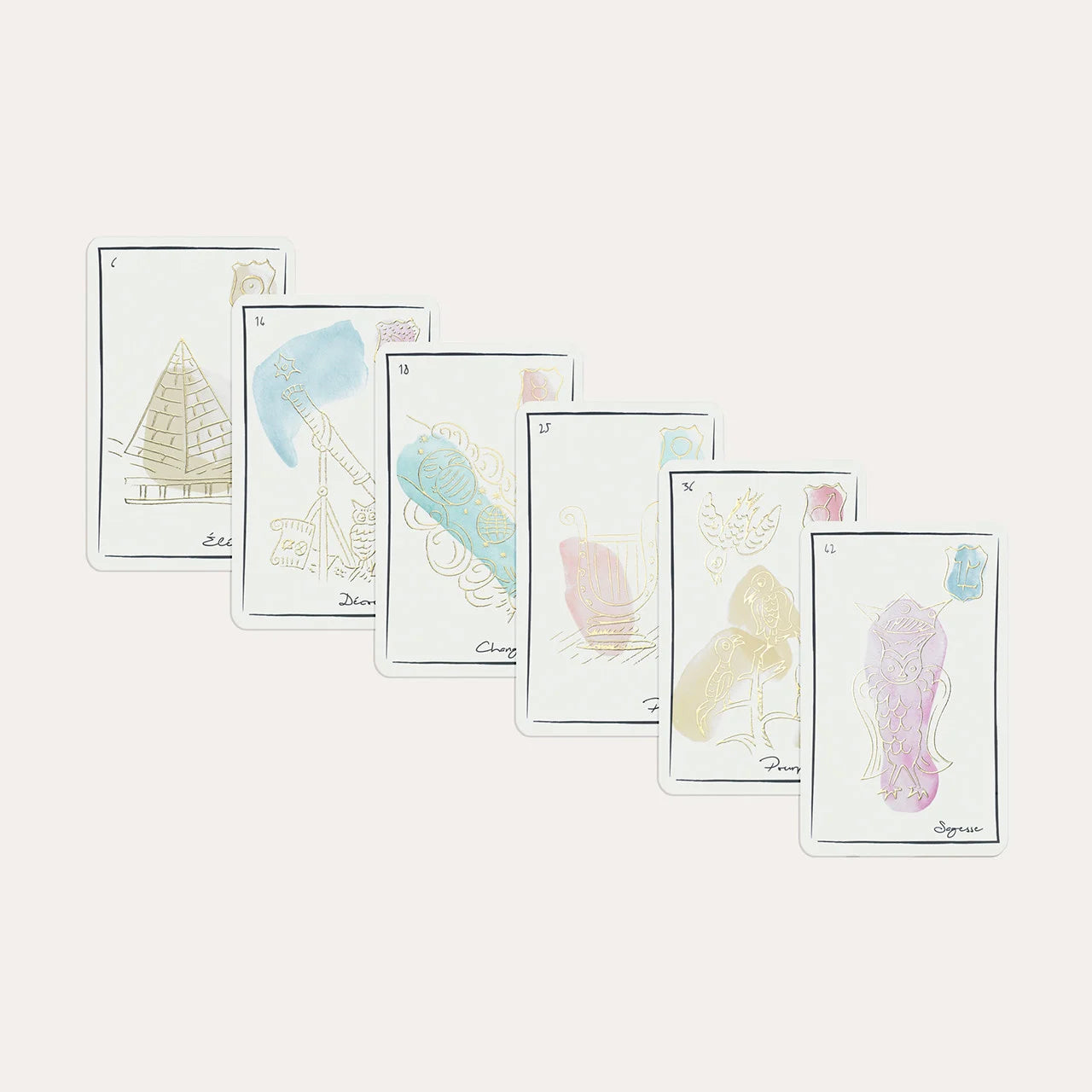N°500 Oracle de Belline by Grimaud Paris from the House of Woven Stories selection, luxury 53-card oracle deck made in France with illustrated design, gold foil details and included guidebook.