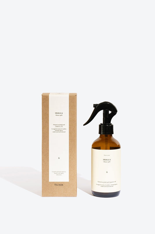 Frigga Perfumed Home Spray by Smells Like Spells brings harmony, protection, and prosperity to your home with a handcrafted, evolving fragrance. Available now at House of Woven Stories.