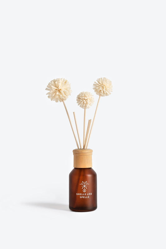 Frigga natural home perfume by Smells Like Spells protects your home and family with warm, evolving notes of tobacco, laurel, and agarwood. Handcrafted, organic, cozy scent for home protection, harmony, and prosperity.