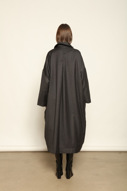 Tiflis Anthracite Coat - House of Woven Stories