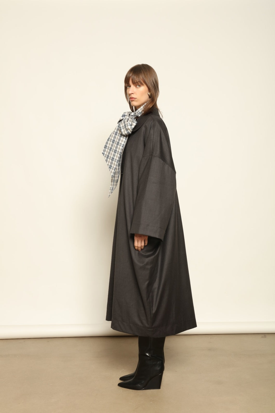 Tiflis Anthracite Coat - House of Woven Stories