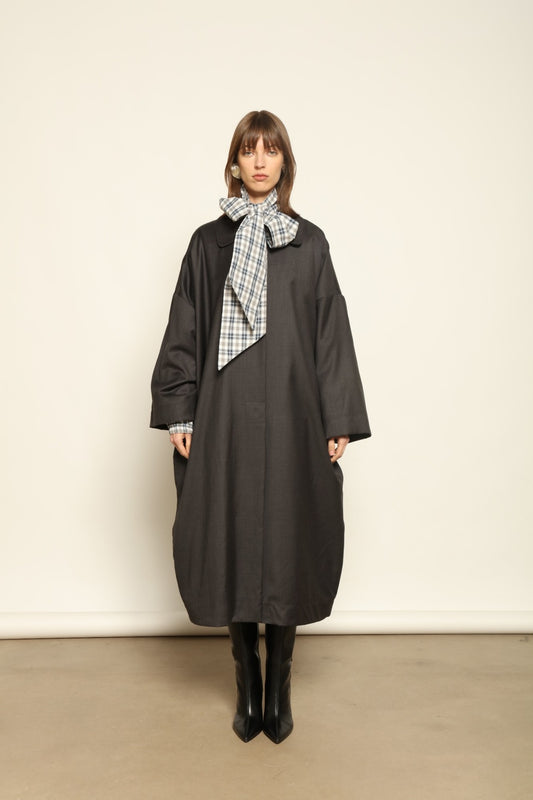 Tiflis Anthracite Coat - House of Woven Stories